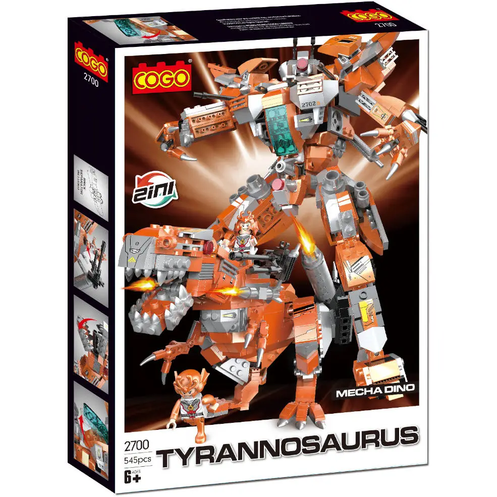 BOQUES COGO MECHA DINO TIRANOSAURIO 545 PZ